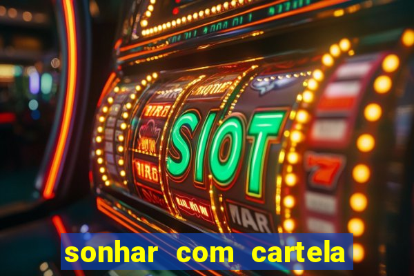 sonhar com cartela de bingo